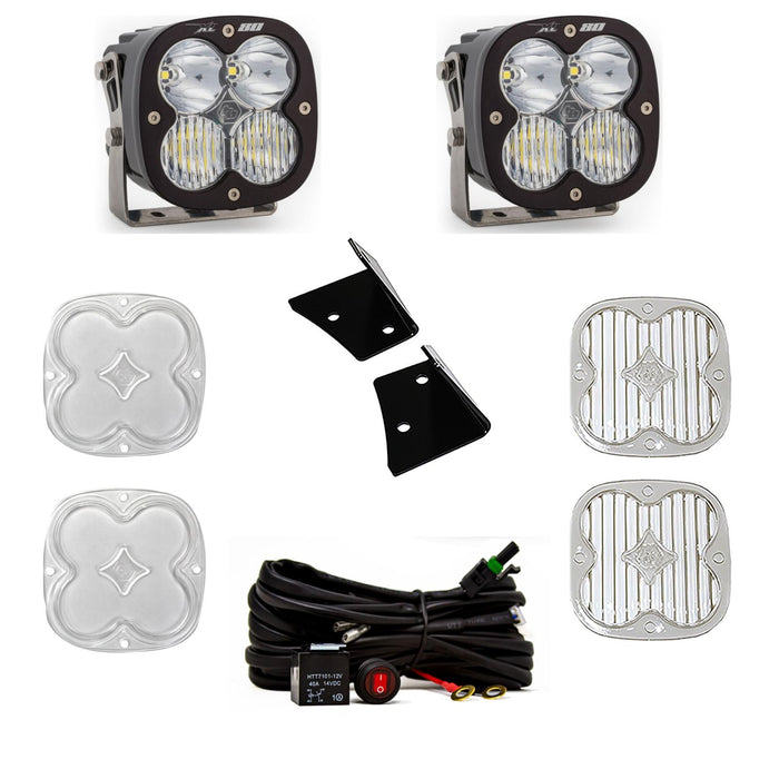 Baja Designs 07-18 compatible with Jeep Wrangler JK XL80 Drive/Combo A-Pillar Kit White 447800