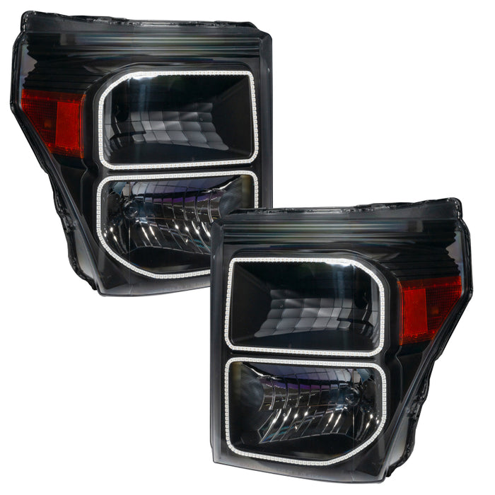 Oracle 11-16 Ford F250/350 LED HL Black ColorSHIFT w/ BC1 Controller SEE WARRANTY 8159-335
