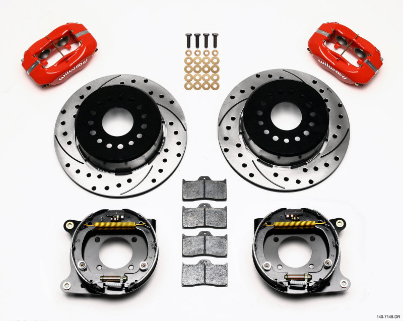 Wilwood Forged Dynalite P/S Park Brake Kit Drilled Red 93-97 Camaro/Firebird 140-7148-DR