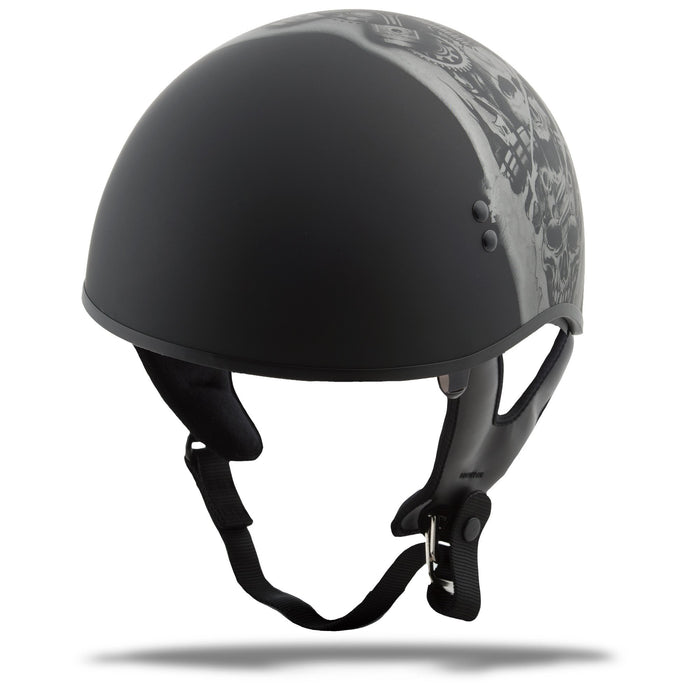 GMAX HH-65 Naked DOT Approved Half Helmet for Motorcycle, Moped, Scooter and More