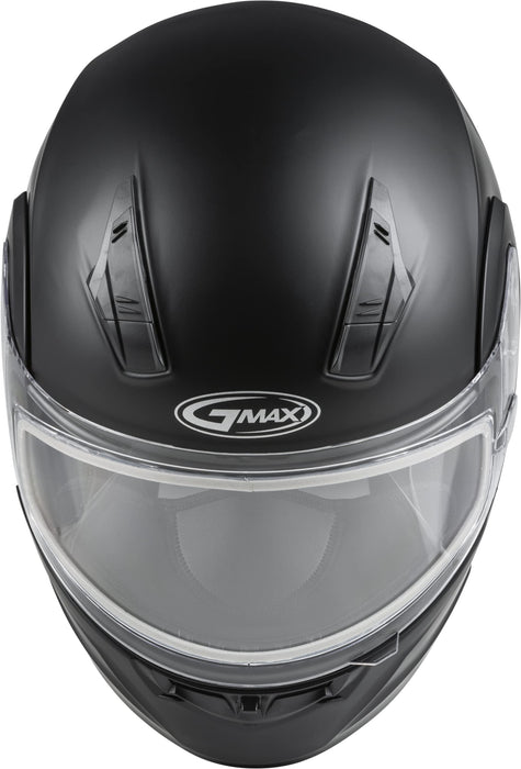 GMAX MD-04S, DOT Approved Modular Helmet for Snow & Motor Sports with Dual Lens Shield (Matte Black)