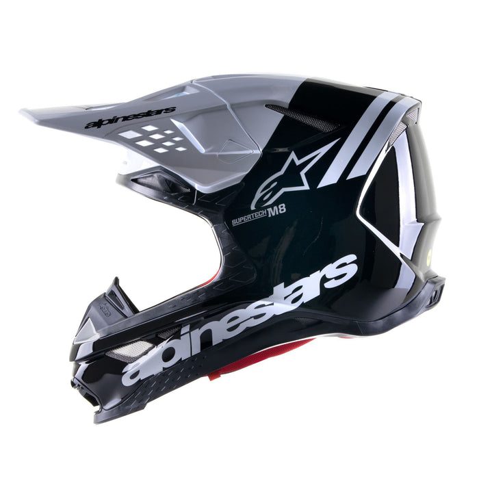 Alpinestars Supertech S-M8 Radium 2 Helmet (Black White Glossy, XX-Large)