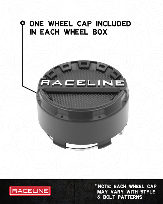 Raceline Wheels A82M TWIST UTV/ATV Wheel Black Machined Finish 14x7" 4x137", 10 mm offset/(4.39"B/S)