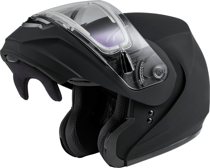 MD-04S MODULAR SNOW HELMET W/ELECTRIC SHIELD MATTE BLK 2X