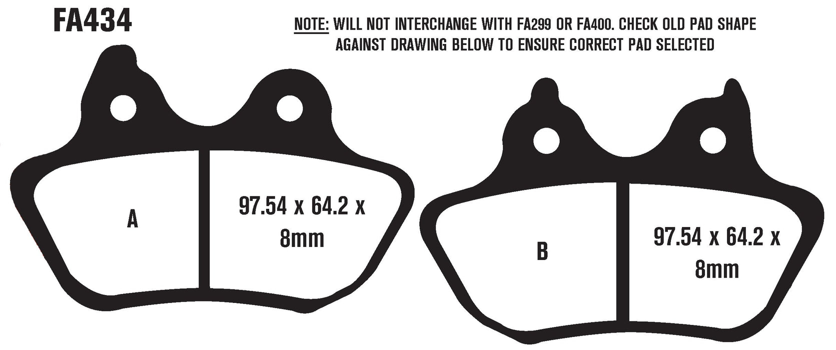 EBC Brakes FA434V Semi Sintered Disc Brake Pad