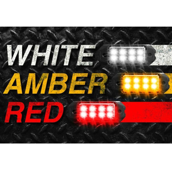 XKGLOW STA UTV Signal + Horn Kit - 2 White 2 Red 2 Amber Pods