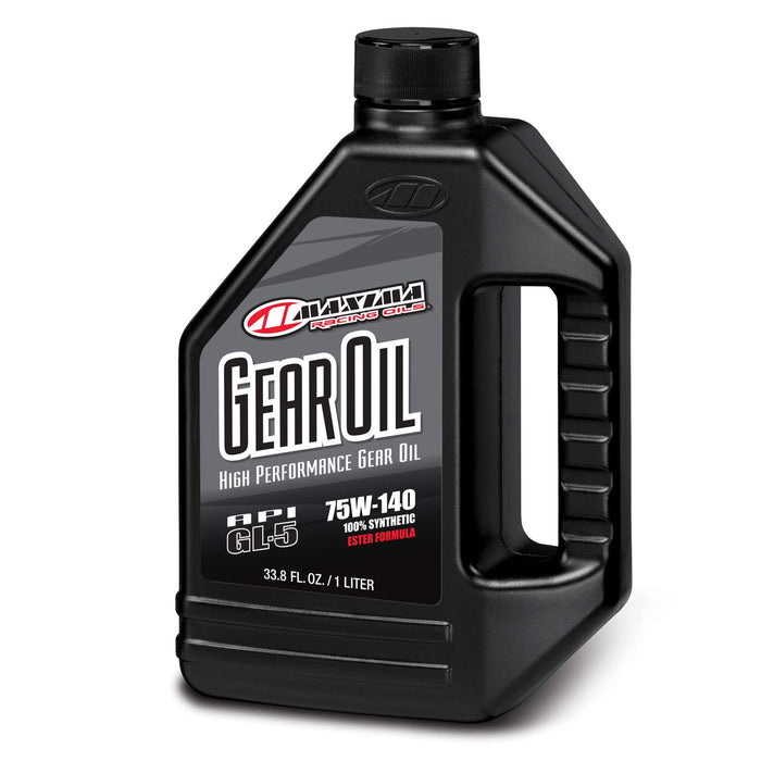 Maxima Racing Oils 40-49901 Full Synthetic Gear Oil 75w140 Motorcycle Hypoid/Transmission Oil 1L Bottle