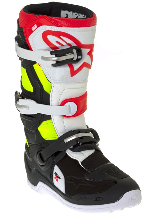 Alpinestars Unisex-Child Tech 7S Youth Boots (Black/Red/Yellow, Size 2) - 2015017-136-2