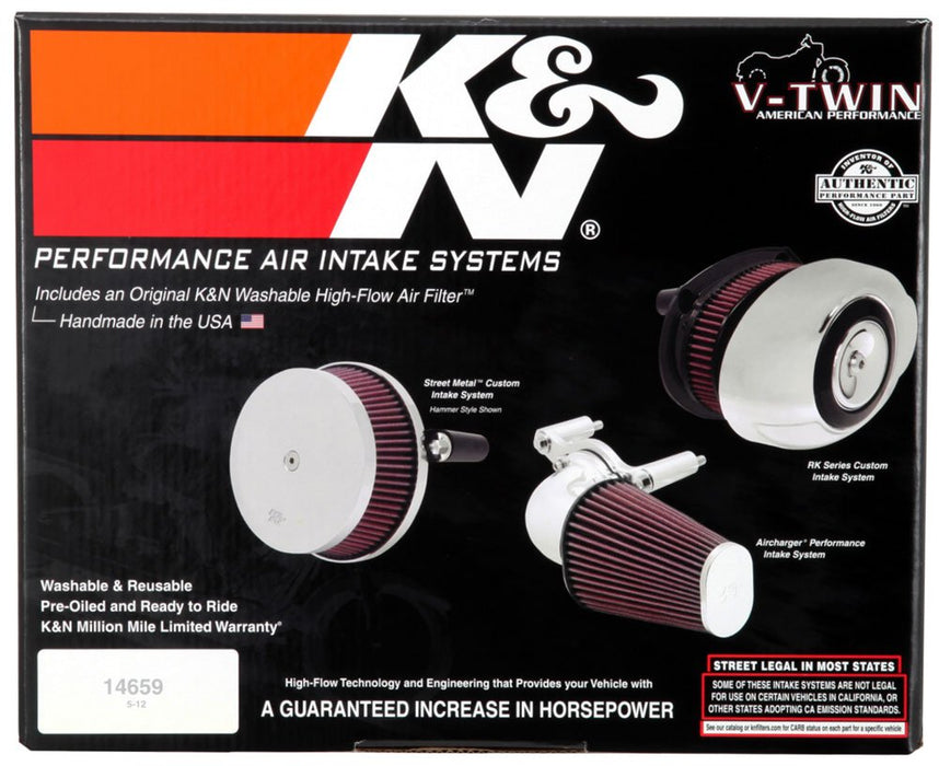 K&N 63-1125 Harley Davidson Performance Intake Kit , Black