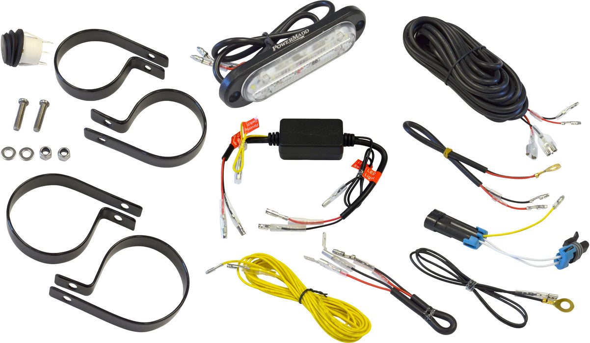 PowerMadd Polaris RZR and General Automatic Reverse LED Light Kit 66008, Black