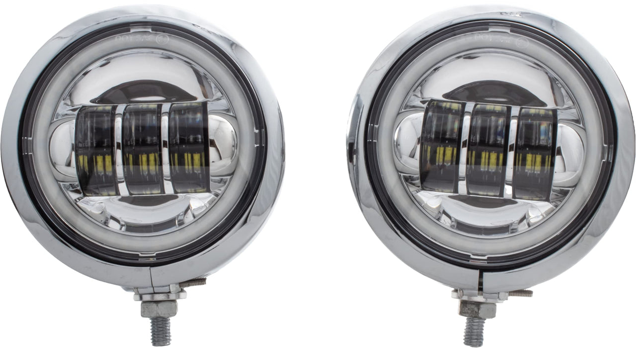 Letric Lighting Co. LLC-PL-FHCC 4.5in. Passing Lamp Assembly - Chrome LED Full-HALO with Chrome Shell