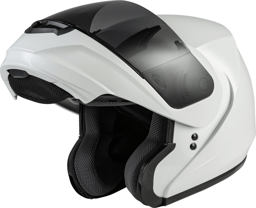 GMAX MD-04, DOT Approved Modular Helmet for Motorcycles, Scooters, Spyders, Mopeds and more (PEARL WHITE)