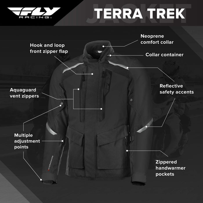 Fly Racing Terra Trek Jacket (Black, X-Large Tall)