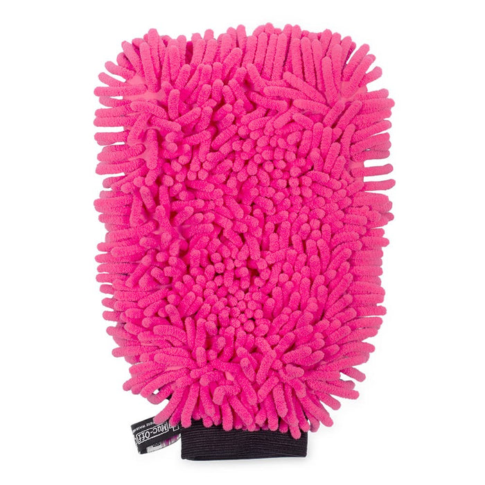 Muc-Off 2-in-1 Microfiber Wash Mitt - Wash Mitt for Car Washing and Bike Cleaning - Chenille Cleaning Mitt with Waffle Sponge for Bugs and Tar