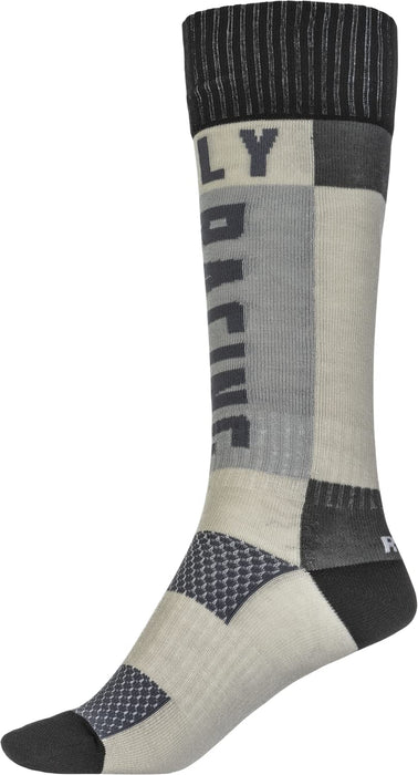 Fly Racing 2022 MX Riding Socks (Thick Grey/Black, SM/MD)