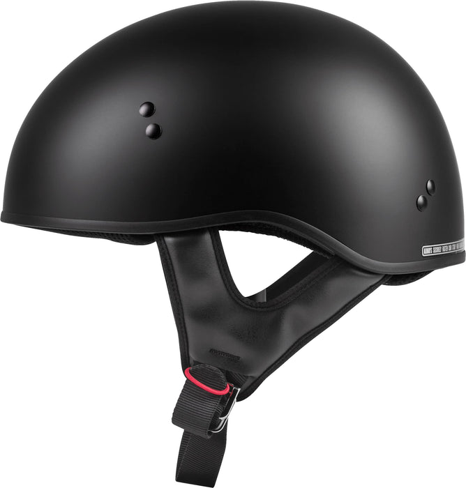 GMAX HH-45 Motorcycle Street Half Helmet (Matte Black, Large)