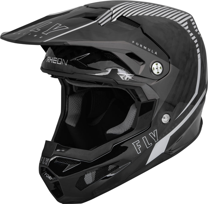 Fly Racing 2023 Adult Formula Carbon Tracer Helmet (Silver/Black, XX-Large)