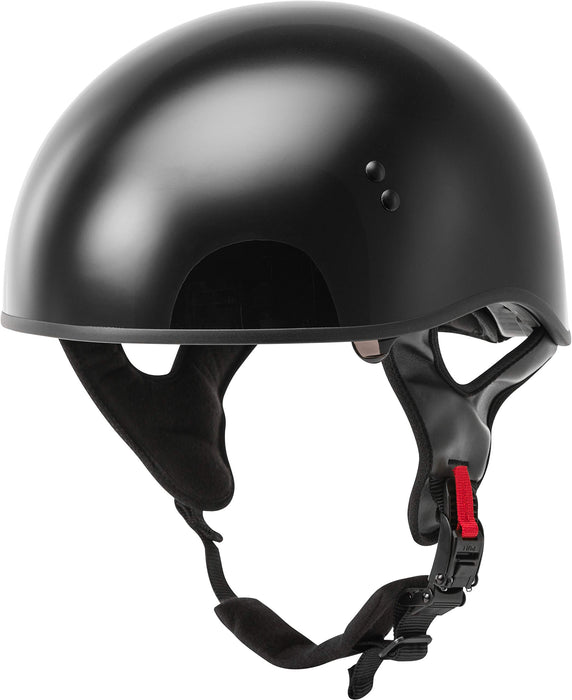 GMAX HH-65 Naked Motorcycle Street Half Helmet (Matte Black, Small)