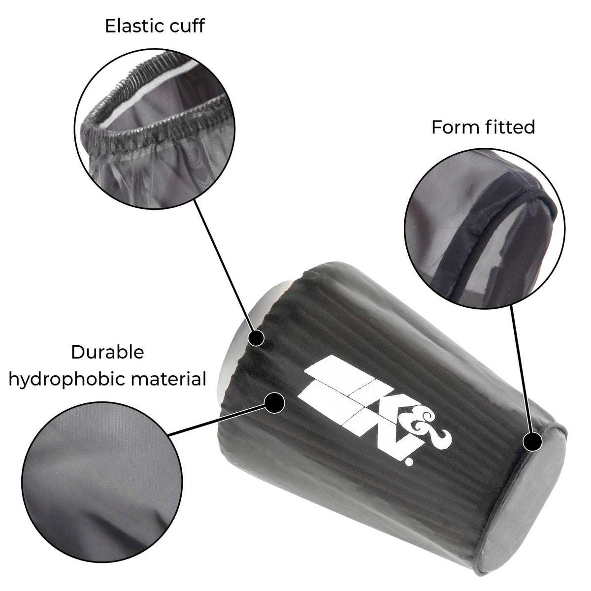 K&N Rk-3902Pk Black Precharger Filter Wrap For Your E-3324 Filter RK-3902PK