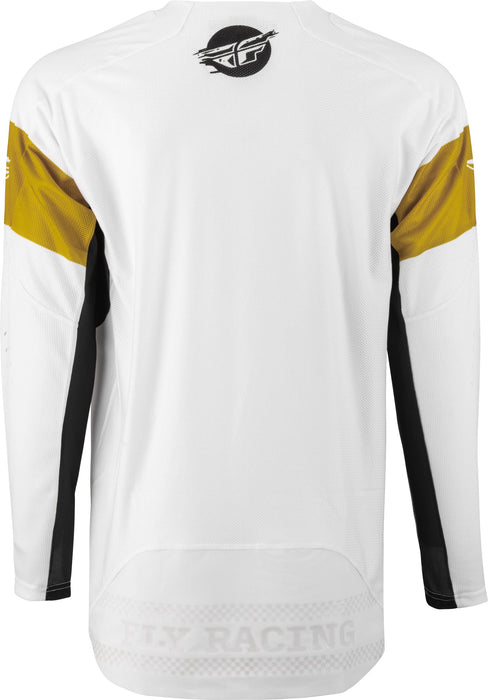 Fly Racing 2023 Adult Evolution DST L.E. Jersey (White/Gold/Black, X-Large)