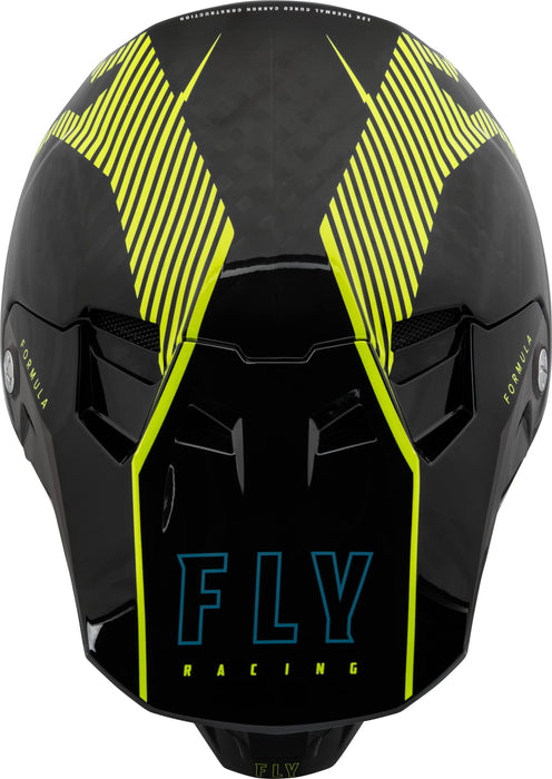 Fly Racing 2023 Formula Carbon Tracer Helmet (Hi-Vis/Black, Youth Large)