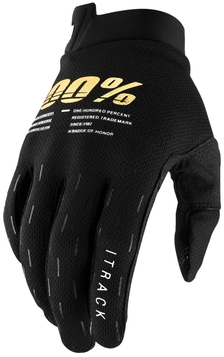 100% Itrack Gloves Black Md 10008-00006