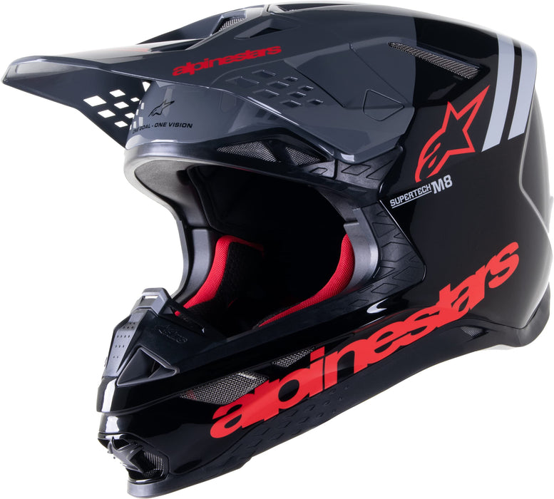 Alpinestars Supertech S-M8 Radium 2 Helmet (Black Neon Red Glossy, XX-Large)