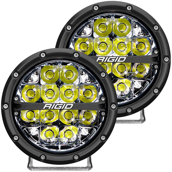 RIGID 360-SERIES 6 INCH LED OFF-ROAD SPOT BEAM WHT BACKLIGHT|PAIR