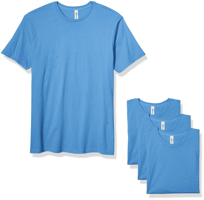 AquaGuard Men's Casual Regular-Fit Jersey Short Sleeve Shirts - 3 Pack Carolina Blue