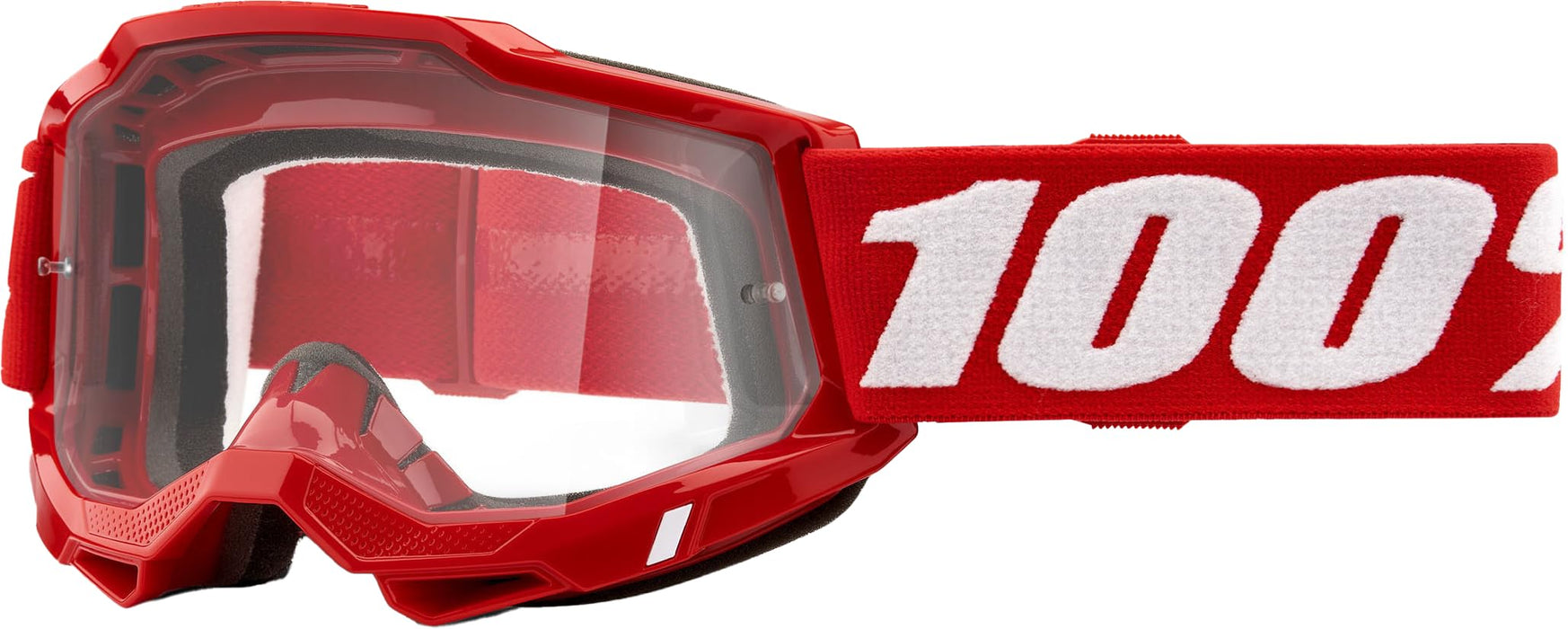 100% ACCURI 2 OTG Goggle Neon/Red - Clear Lens