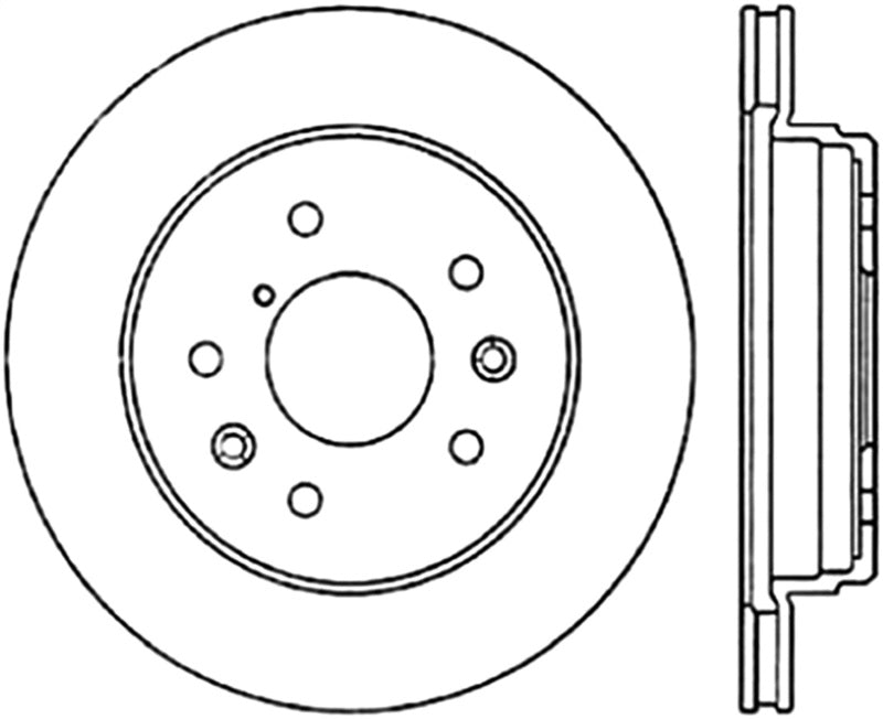 StopTech 86-92 Mazda RX-7 Slotted & Drilled Right Rear Rotor 127.45024R