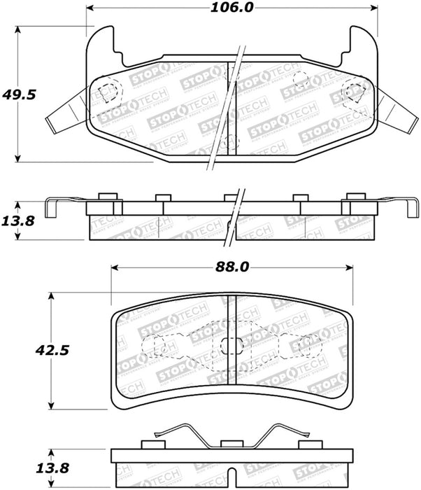 StopTech Street Brake Pads 308.0377