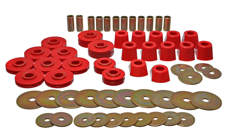 Energy Suspension 67-95 K5 Blazer / 67-70 Denali XL/Suburban/Yukon XL 4WD Red Body (Cab) Mount Set 3.4110R