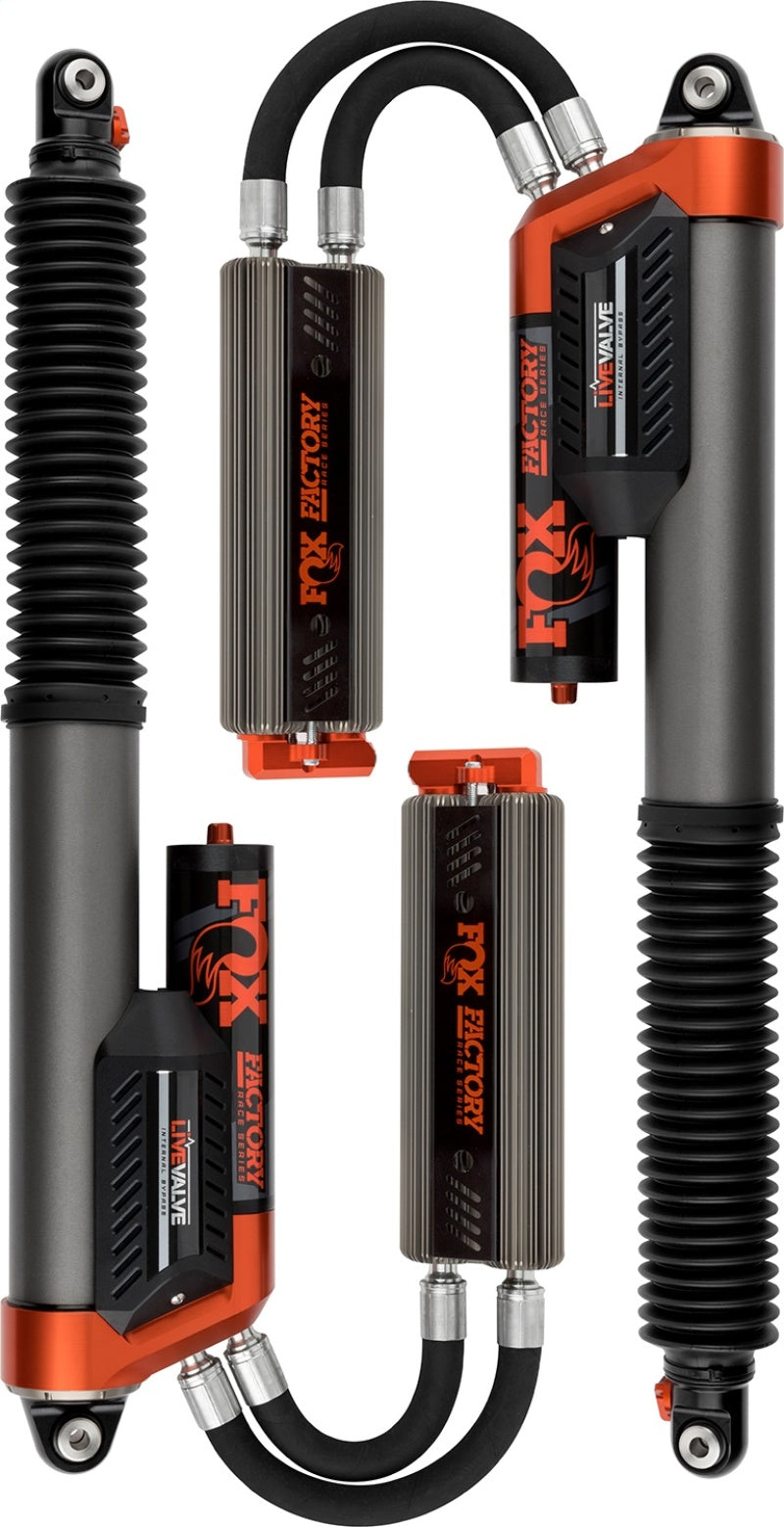FOX Pair Live Valve Internal Bypass Series P/b External Cooler 12.3" 0-1" Lift, Fits 2019-2030 Fits Ford Raptor Rear 883-09-153