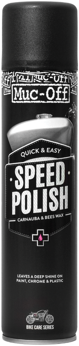 Muc-Off Motorcycle Speed Polish, 13.5 fl oz - Motorcycle Polish Spray, Two in One Wax and Polish - Post-Wash Protection Spray for On and Off-Road Bikes