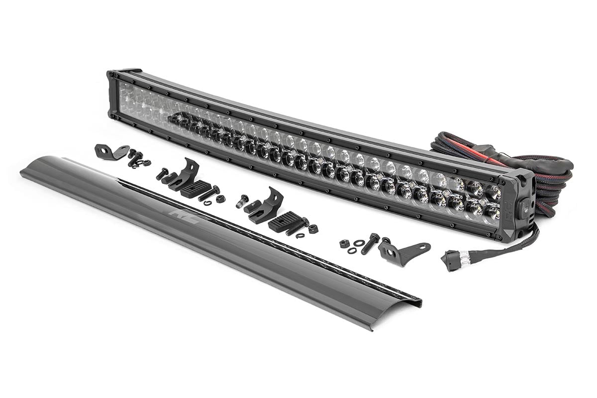 Rough Country Black Series Led 30 Inch Lightcurved Dual Row Amber Drl 72930BDA