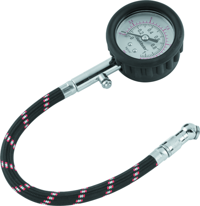 BikeMaster Tire Pressure Gauge/Hose 15 PSI 151503