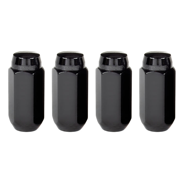 McGard Hex Lug Nut (Cone Seat) M14X1.5 / 22mm Hex / 1.945in. Length (4-Pack) Black 64024