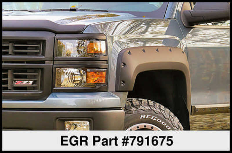 EGR 14+ Chev Silverado 5ft Bed Bolt-On Look Fender Flares Set Matte 791675