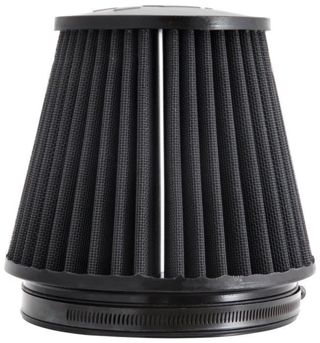 K&N Universal Rubber Filter Round Tapered 6in Flange ID x 7.5in Base OD x 5.25in Top OD x 6in Height RU-3102HBK