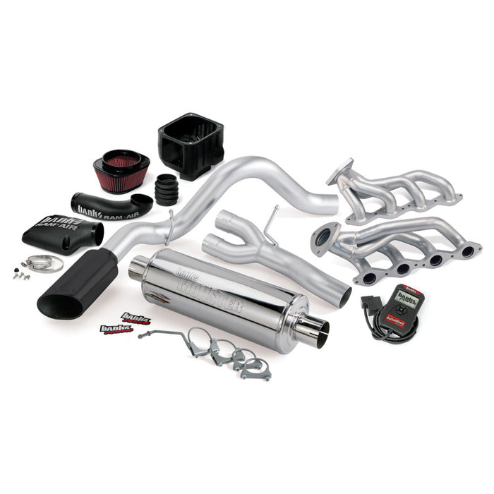 Banks Power 02 Chevy 4.8-5.3L 1500-ECSB PowerPack System SS Single Exhaust w/ Black Tip 48061-B