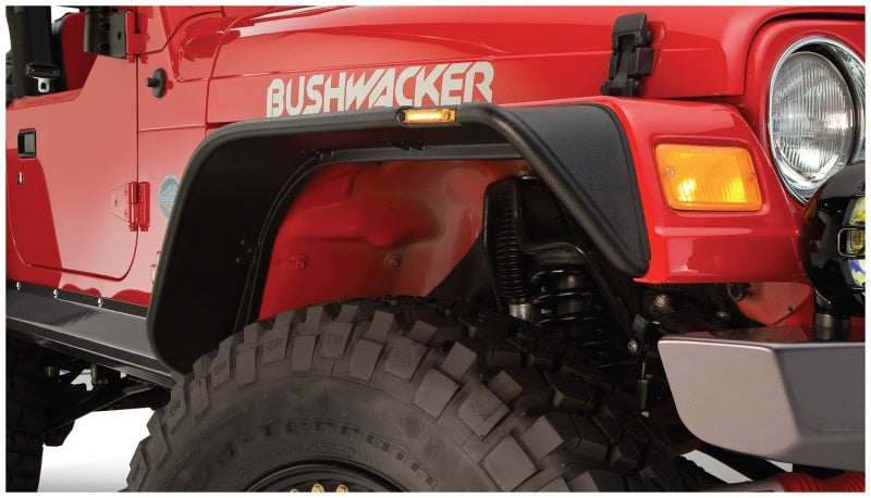 Bushwacker 97-06 compatible with Jeep Wrangler Flat Style Flares 4pc Black 10920-07