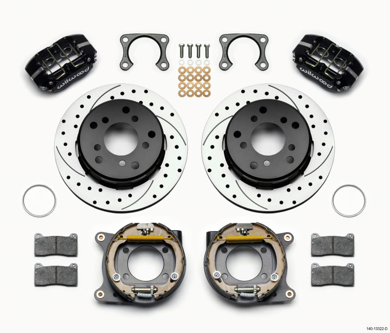 Wilwood Dynapro Lug Mount P/S Park Brake Kit Drilled Big Ford 2.36in Off Bronco 5 x 5.50 140-13322-D