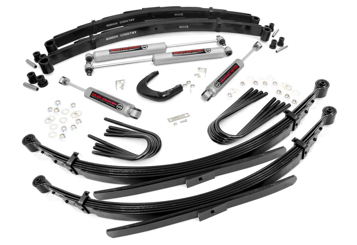 Rough Country 4 Inch Lift Kit 56 Inch Rear Springs Fits Chevy/GMC C20/K20 C25/K25 Truck (73-76) 19730