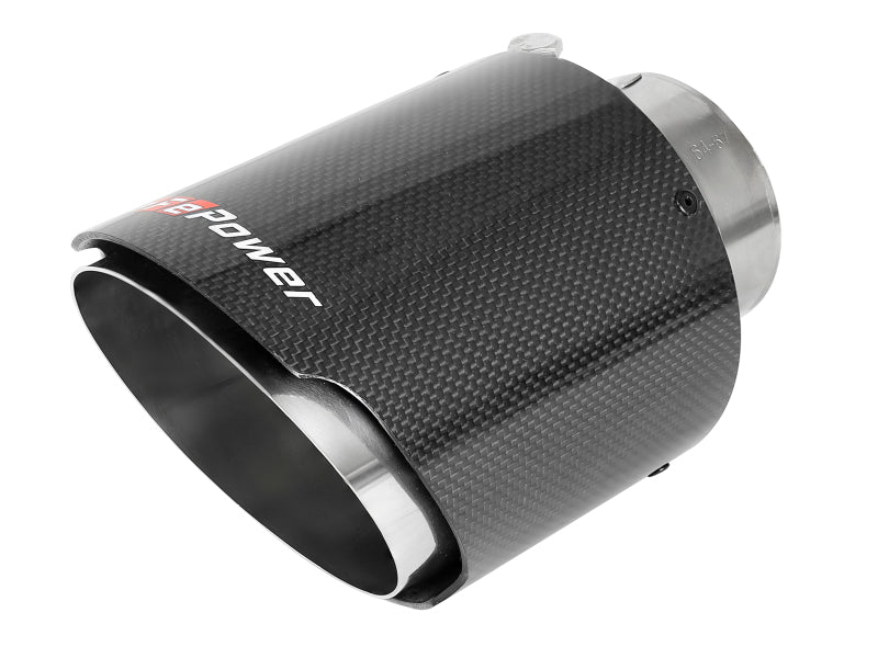 aFe MACH Force-Xp 304 SS Clamp-On Exhaust Tip 2.5in. Inlet / 4.5in. Outlet / 7in. L Carbon Fiber 49T25454-C07