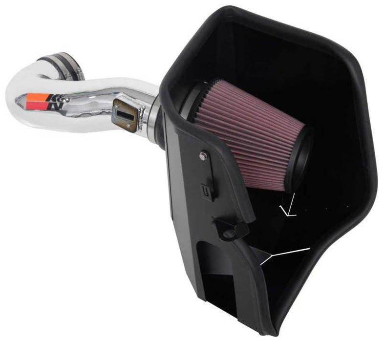 K&N 2019 Chevy Silverado / GMC Sierra 1500 V8-5.3/6.2L Performance Air Intake Kit 77-3110KP