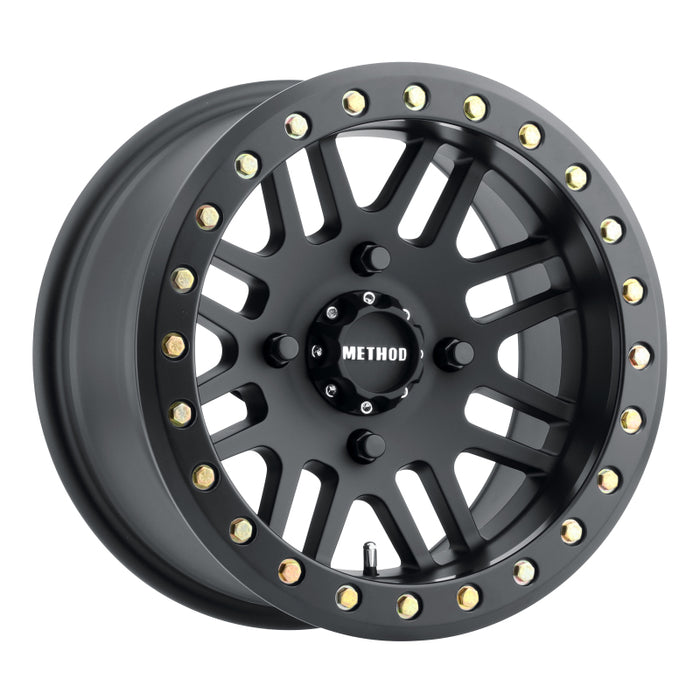 Method MR406 UTV Beadlock 15x10 / 5+5/0mm Offset / 4x136 / 106mm CB Matte Black Wheel MR40651047555B