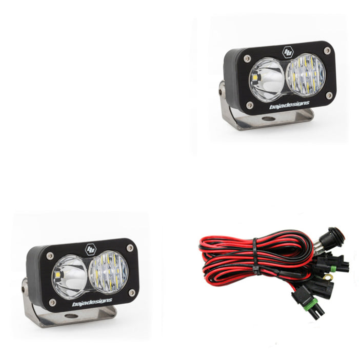 Baja Designs S2 Sport Driving Combo Pattern Pair LED Work Light Clear 547803