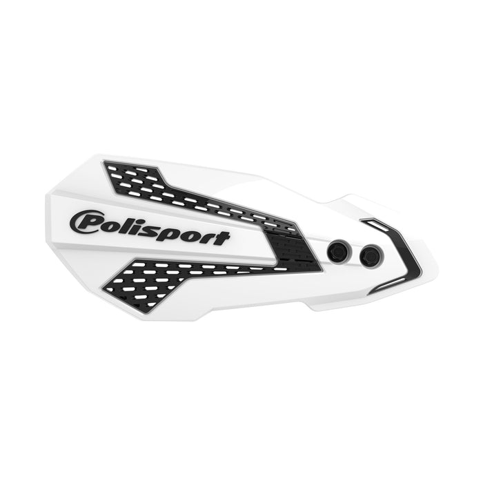 Polisport 8308200002 MX Flow Perch Mount Handguard - White/Black