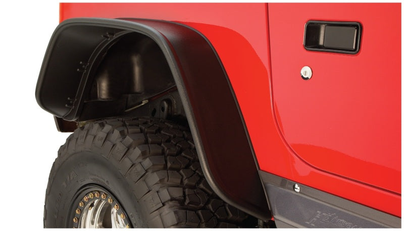 Bushwacker 97-06 compatible with Jeep TJ Flat Style Flares 2pc Black 10056-07